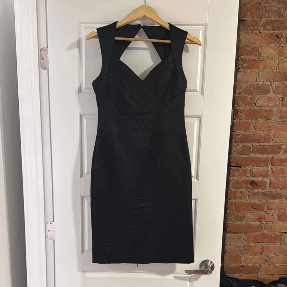 Jessica Simpson Black Bodycon Mini Dress with Cut Out Details